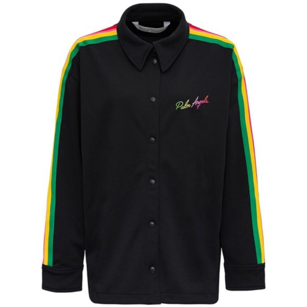 PALM ANGELS Miami Logo-embroidered Sweater In Black Size 42